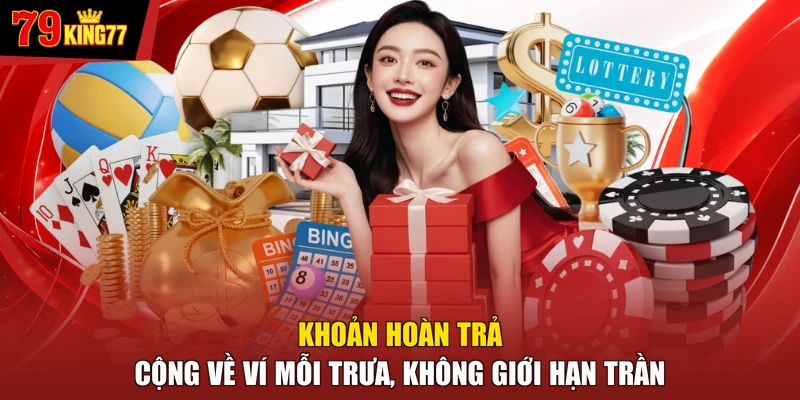 Xổ số - Khoản hoàn trả cộng về ví mỗi trưa, không giới hạn trần